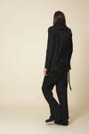 Black Relaxed-Fit Trousers With Elasticated Hems