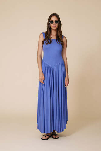 Backless Indigo Maxi Dress - SS25 - PNK Casual