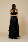 Cropped black Silk Top - SS25