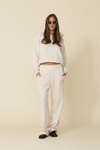 Beige Pants With Lace Inserts - FW25