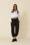 White Wrap Blouse With Long Sleeves - FW25