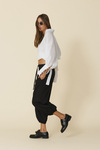 White Wrap Blouse With Long Sleeves - FW25