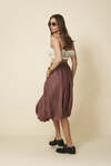 Balloon Brown Midi Skirt - Pre-Spring26