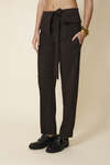 Brown Pants With Waist Detail - FW25