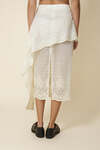 Off-White Embroidered Skirt Featuring An Asymmetric Cut And Soft Side Draping - Pre-Spring26