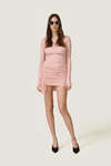 Rose Mini Dress With Ruffled Details