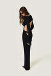 Black Backless Dress With An Adjustable Lace-Up Detail - SS26
