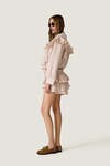 Beige Skirt With Ruffled Details - SS26