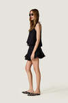 Black loose camisole with lace underneat - SS26