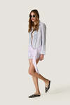 Blue Dress with detachable sarong in a contrasting color - SS26
