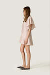 Beige dress with a fluid silhouette and wide sleeves - SS26
