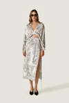 Satin Printed Wrap Top