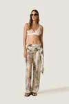 Silk Trousers with Detachable Pareo