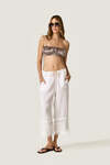 Linen Trousers with Chantilly Lace