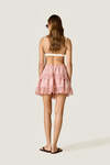 Rose Mini Skirt with Lace Inserts