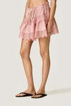 Rose Mini Skirt with Lace Inserts
