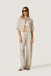 Silver Sequin Cropped Shirt
