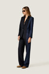 Pantaloni in contrast negru-bleumarin