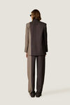 Dark and Light Brown Contrast Blazer